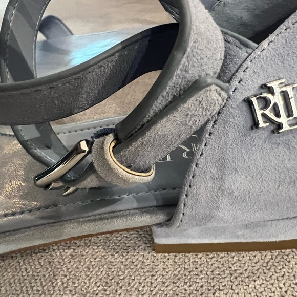 Lauren Betha Blue Suede Ankle Sandal’s - Picture 2 of 7
